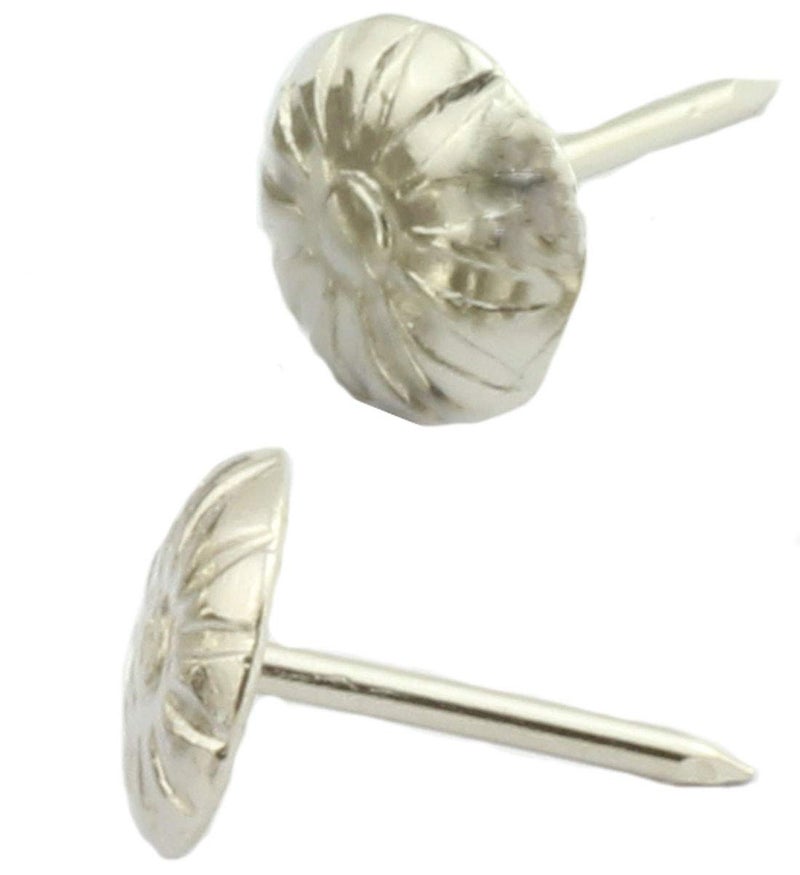 RuiLing 150pcs Upholstery Tacks Stud Elegant Vintage Pushpin Doornail Round Dome Head Furniture Decoration Nails Pins White Nickel 11x17mm - Image 4