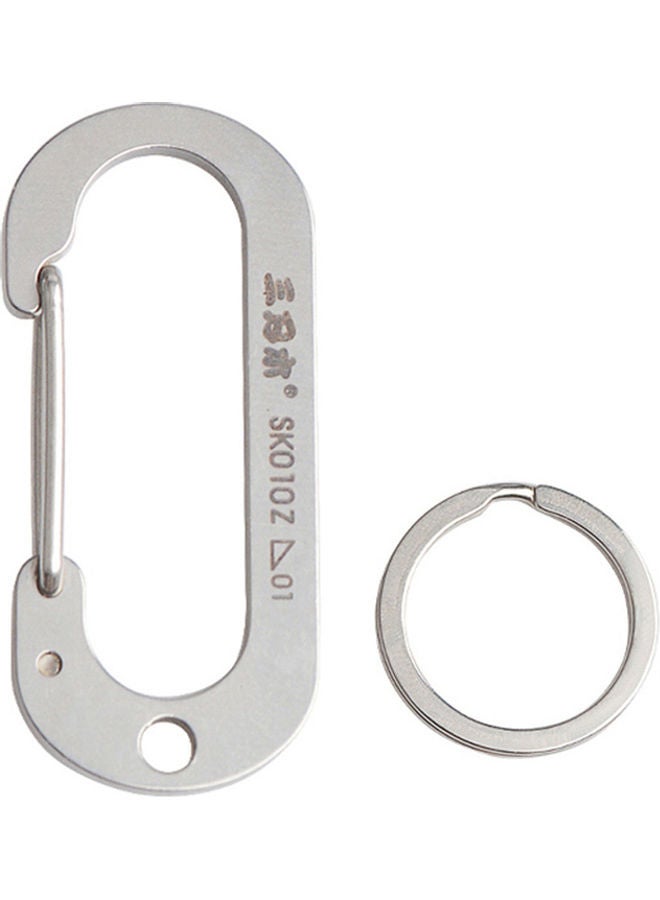 NIBEMINENT Carabiner Keychain Stainless Steel Pocket Tool For Backpacking Camping Hiking Fishing SK010Z 13.20*6.50*8.00cm  - Image 3