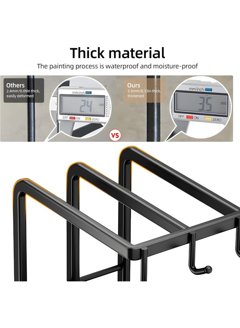 Bukela Carbon Steel Kitchen Sink Caddy Organizer Wall Mounted or Countertop with Removable Drip Tray Holds Sponge Soap Brush Dishcloth Towel - Image 4