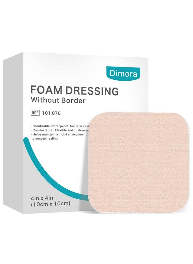 Dimora Dimora Foam Dressing, Sterile Non-Adhesive Hydrophilic Pads, Highly Absorbent 4"x4"(10 cm*10 cm) Pack of 10 Square Waterproof Dressing for Wound Care - Image 1