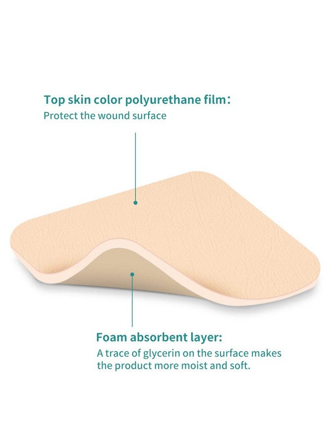 Dimora Dimora Foam Dressing, Sterile Non-Adhesive Hydrophilic Pads, Highly Absorbent 4"x4"(10 cm*10 cm) Pack of 10 Square Waterproof Dressing for Wound Care - Image 3