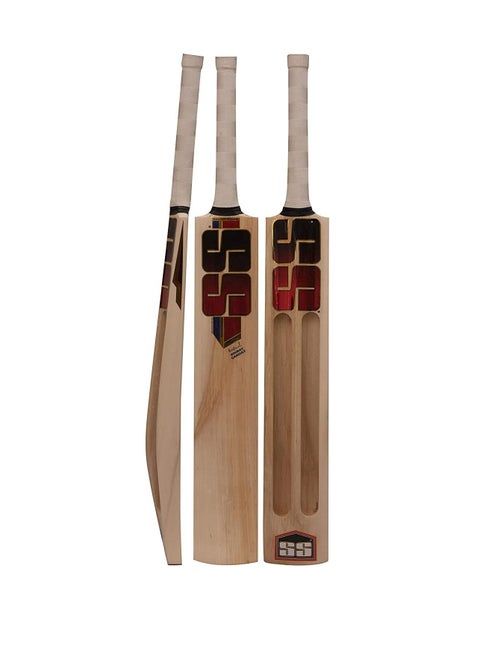 SS KW0022 Kashmir Willow Cricket Bat for Men – Short Handle | Lightweight Scoop Bat with Protective Cover | Leather Ball Play | Full Size | Ideal for Training & Matches