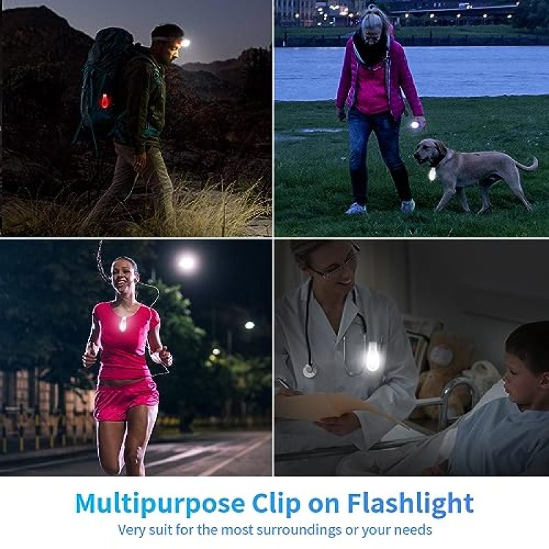 Rechargeable Nurse Light 3.05 X 2.54 X 3.81 Cm Blue Silicone Rubber Magnetic Clip - Adjustable Brightness Hands-Free LED Badge Light for Night Shift Medical Professionals - Image 4