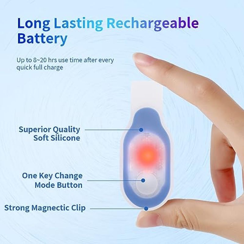 Rechargeable Nurse Light 3.05 X 2.54 X 3.81 Cm Blue Silicone Rubber Magnetic Clip - Adjustable Brightness Hands-Free LED Badge Light for Night Shift Medical Professionals - Image 3