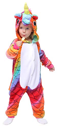 Easuit Multicolored Unicorn Onesie Pajamas Animal Costume Halloween Cosplay for Kids XS 2-4 EA-Unicorn31 - Image 1