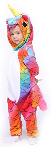 Easuit Multicolored Unicorn Onesie Pajamas Animal Costume Halloween Cosplay for Kids XS 2-4 EA-Unicorn31 - Image 5