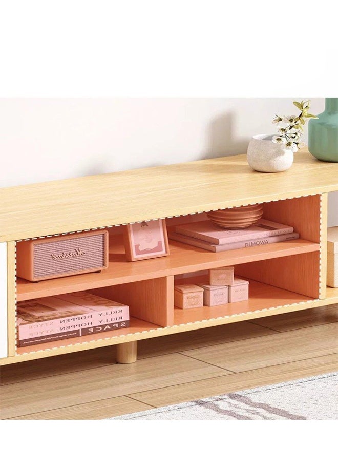 C&C Home - Modern Simple TV Cabinet With Large Capacity Drawers and Open Shelfs Combination Set TV Table for Home Living Room Furniture 120 x 38 x 30 CM - Image 1