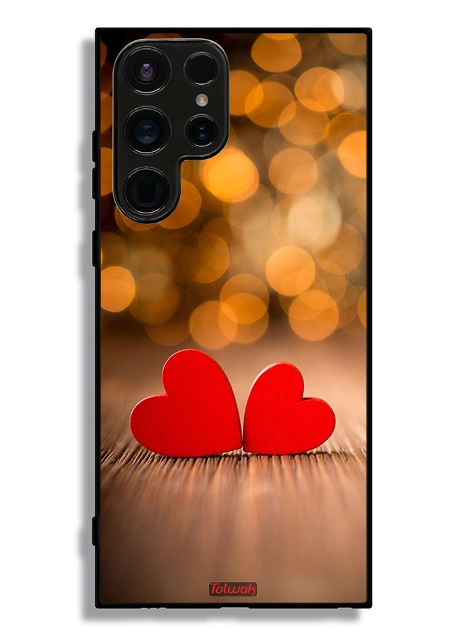 Tolwak Samsung Galaxy S23 Ultra 5G Protective Case Cover Two Beautiful Hearts - Image 3