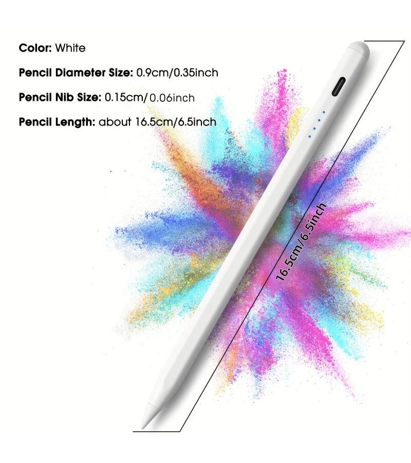 Universal Touch Stylus For Ipad Android Tablet Palm Rejection Tilt Support Quick Charging Durable White Pen Low Latency - Image 2