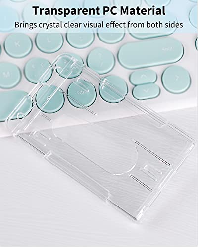 Pawfly 2 Pack Vertical 2-Card Badge Holder with Thumb Slot Hard Transparent PC Case Protector for Office School IDs Credit Cards Driver’s Licenses and Passes - Image 4