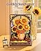 Wowood 3D Wooden Puzzles for Adults Van Gogh Golden Sunflower DIY Model Building Kits with LED Light Gifts for Mothers Day Home Decor Wall Art Unique Creative Gifts for Art LoversMenWomen - Image 4