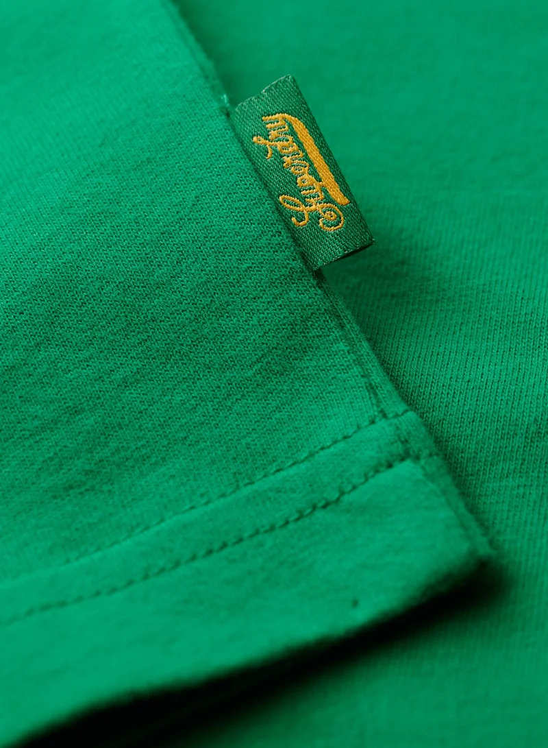سوبر دراي Logo Embroidered Crew Neck T-Shirt