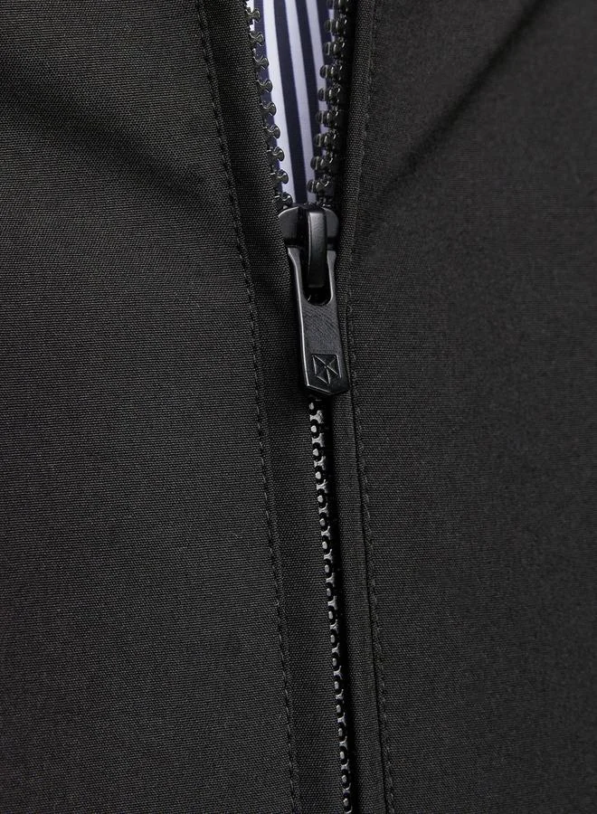 JACK & JONES Solid Bomber Jacket with Ribbed Cuff