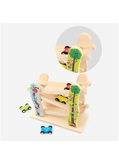MIRFA Wooden Ramp Racer Track with 4 Mini Cars  - Image 5