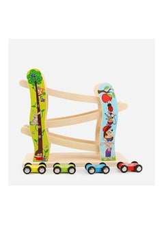 MIRFA Wooden Ramp Racer Track with 4 Mini Cars  - Image 2