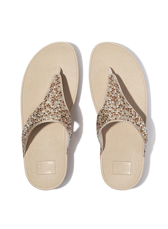 Fitflop LULU CRYSTAL-MIX METALLIC TOE-POST SANDALS