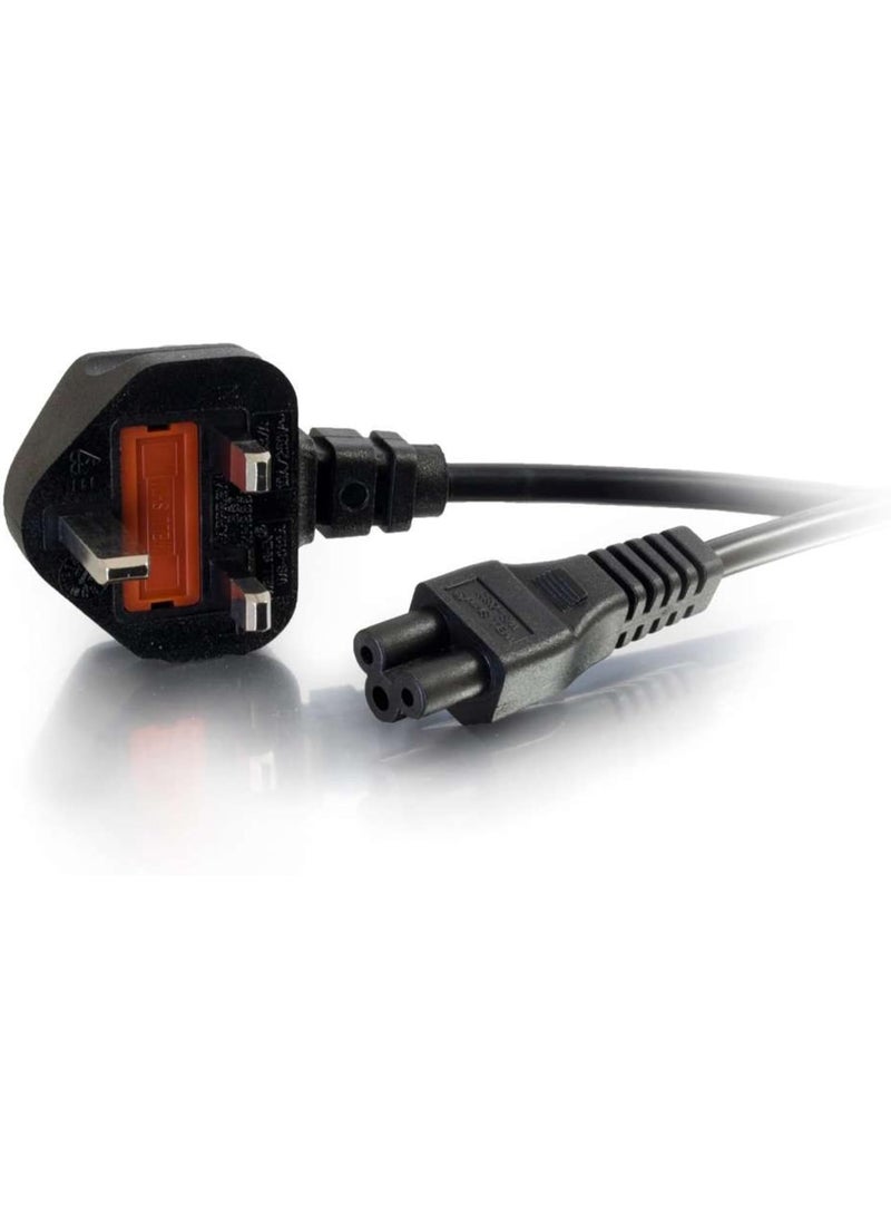 Raxoom 0.5m UK Laptop Power Cord (BS 1363 to IEC 60320 C5) Black  - Image 1