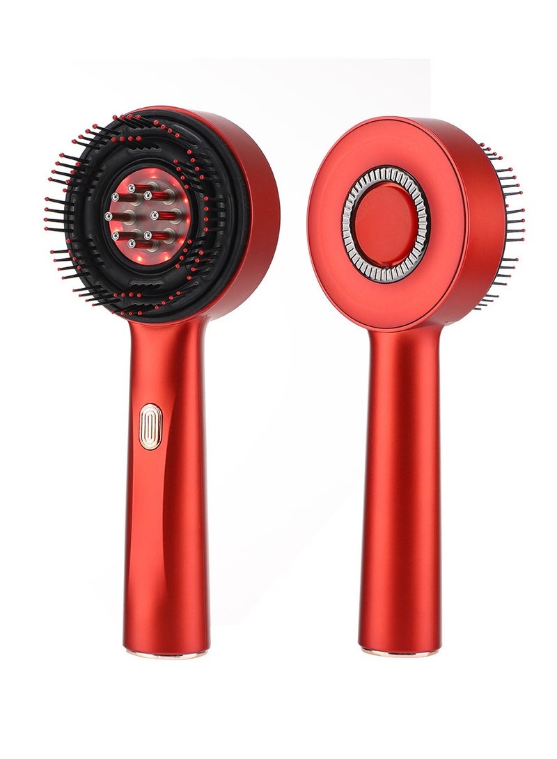 مشط تدليك كهربائي، علاج بالاهتزاز والضوء الأحمر، فرشاة تدليك فروة الرأس لنمو الشعر، موزع سائل مضاد لتساقط الشعر - Image 2