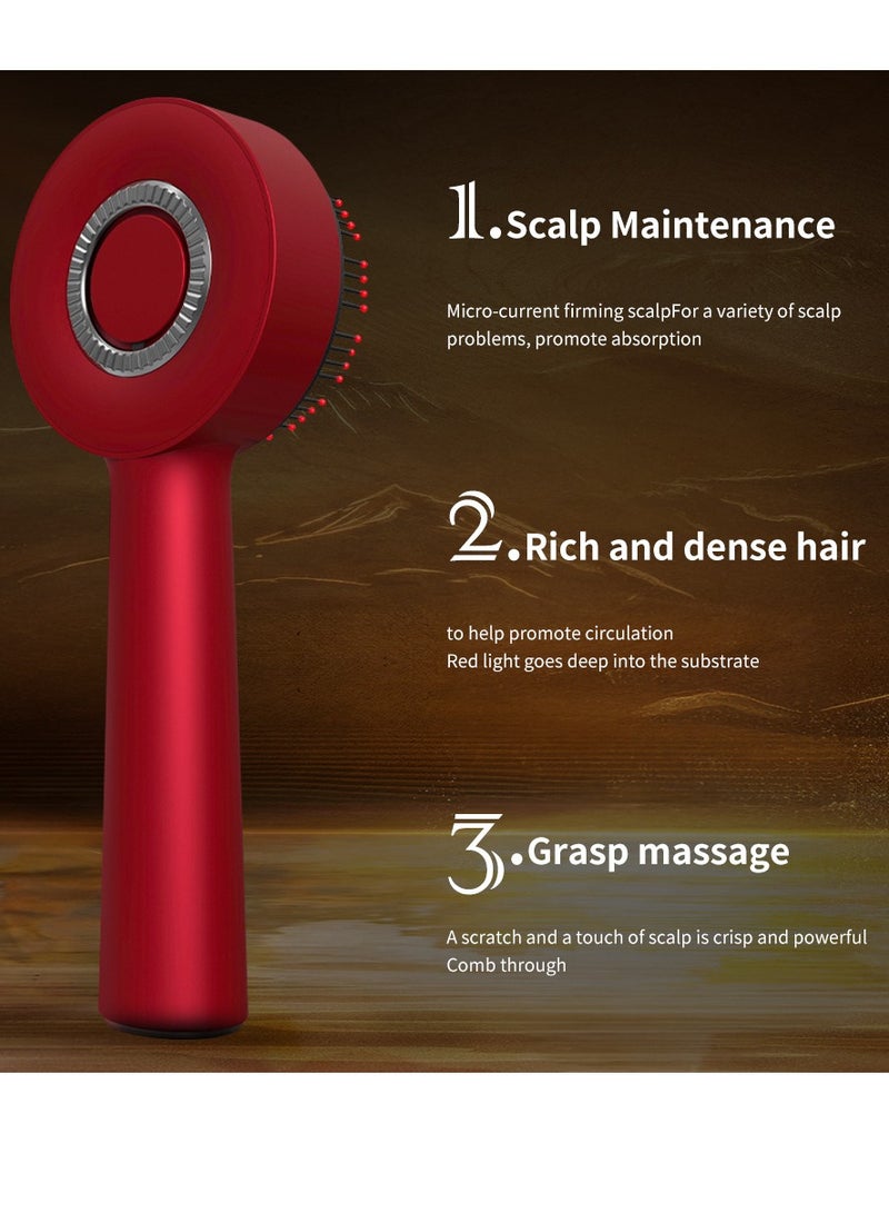 Electric Massage Comb, Vibration Red Light Therapy, Hair Growth Massage Scalp Brush Anti Hair Loss Liquid Oil Applicator