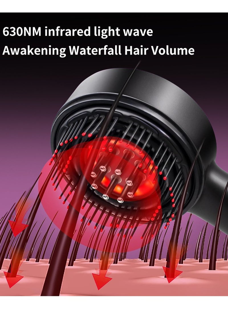 Electric Massage Comb, Vibration Red Light Therapy, Hair Growth Massage Scalp Brush Anti Hair Loss Liquid Oil Applicator