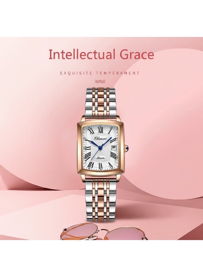 Chenxi Women’s Quartz Wrist Watch with Luxury Diamond-Studded Design, Water Resistant, Scratch-Resistant Glass, Stainless Steel Strap with Elegant Box - Image 3
