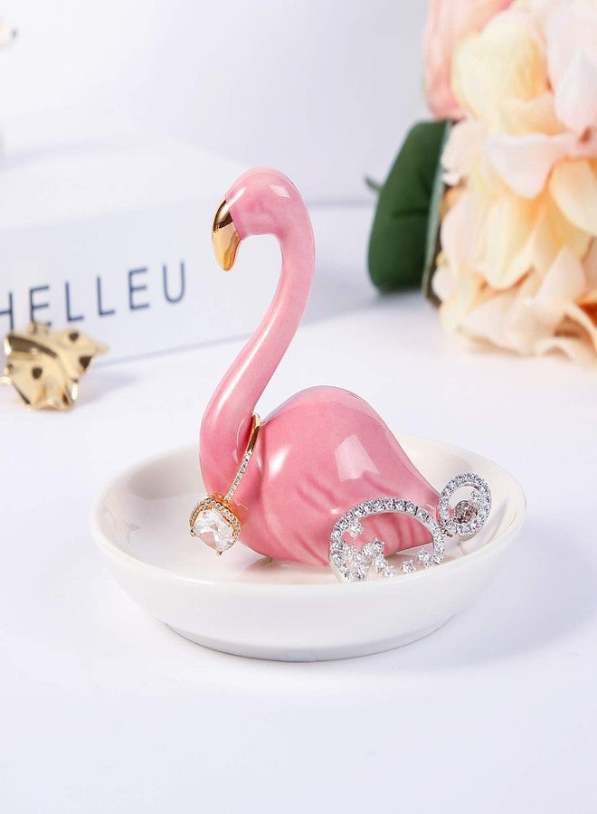 AUTODECO Ceramic Ring Holder Handmade Trinket Dish for Rings Earrings Necklace Organizer Display Great Birthday for Women Flaming - Image 3