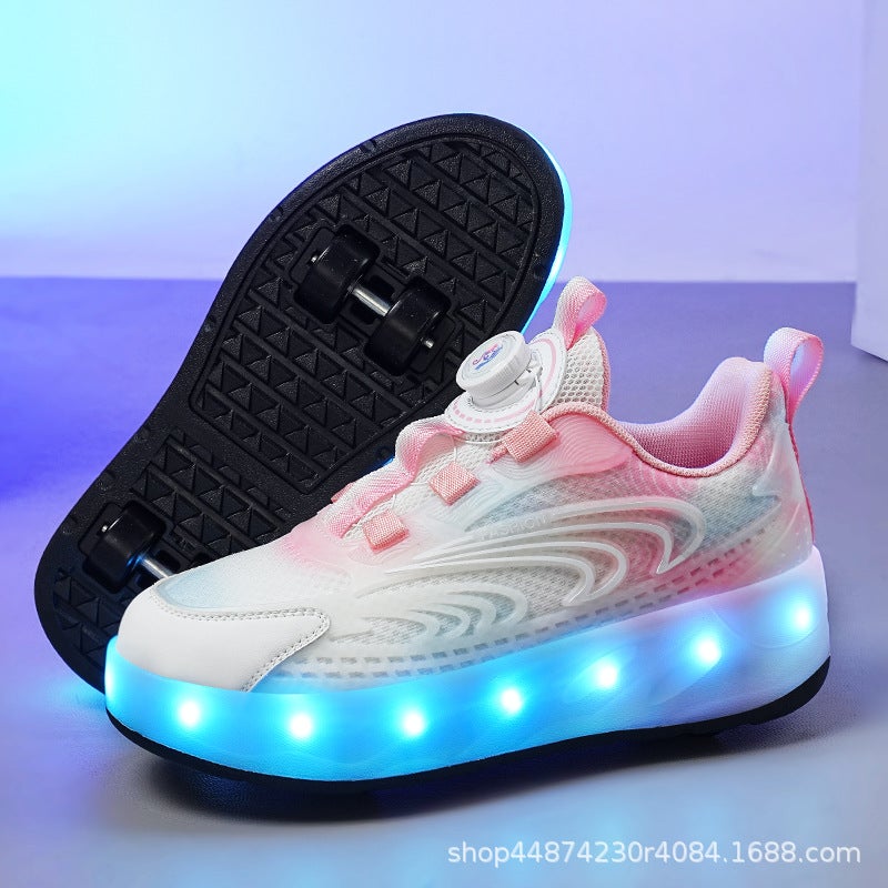 New Children Heelys Shoes Boys Double Wheel Girls Roller Skates Student Shoes With Wheels Mesh Breathable Summer - Image 4