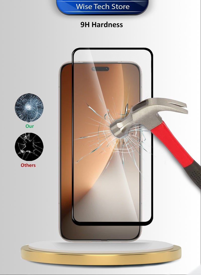 Wtech Honor Magic8 Pro 5G 2025 Premium E2E Series Full Glue Full Cover Tempered Glass Screen Protector (MSGECN) - Clear/Black - Image 3