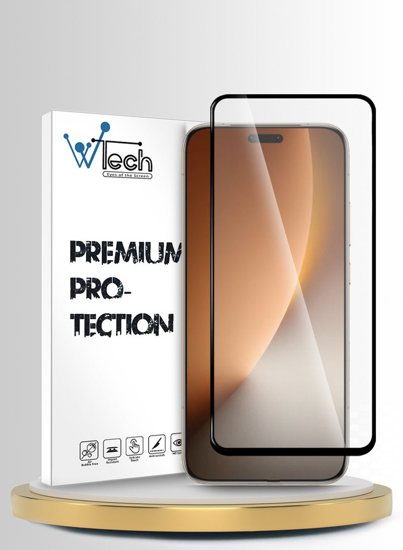 Wtech Honor Magic8 Pro 5G 2025 Premium E2E Series Full Glue Full Cover Tempered Glass Screen Protector (MSGECN) - Clear/Black - Image 1