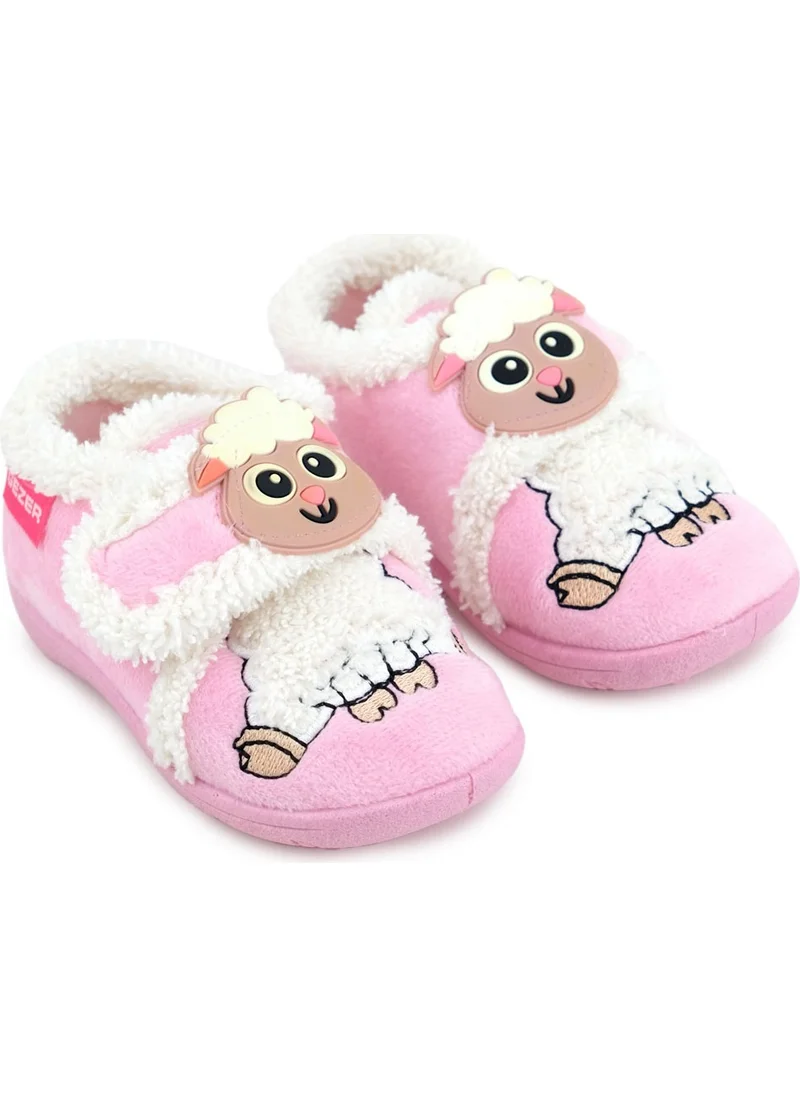 Gezer Bebe Girl's Winter Velcro Adjustable Daily School Nursery Slippers Shoes
