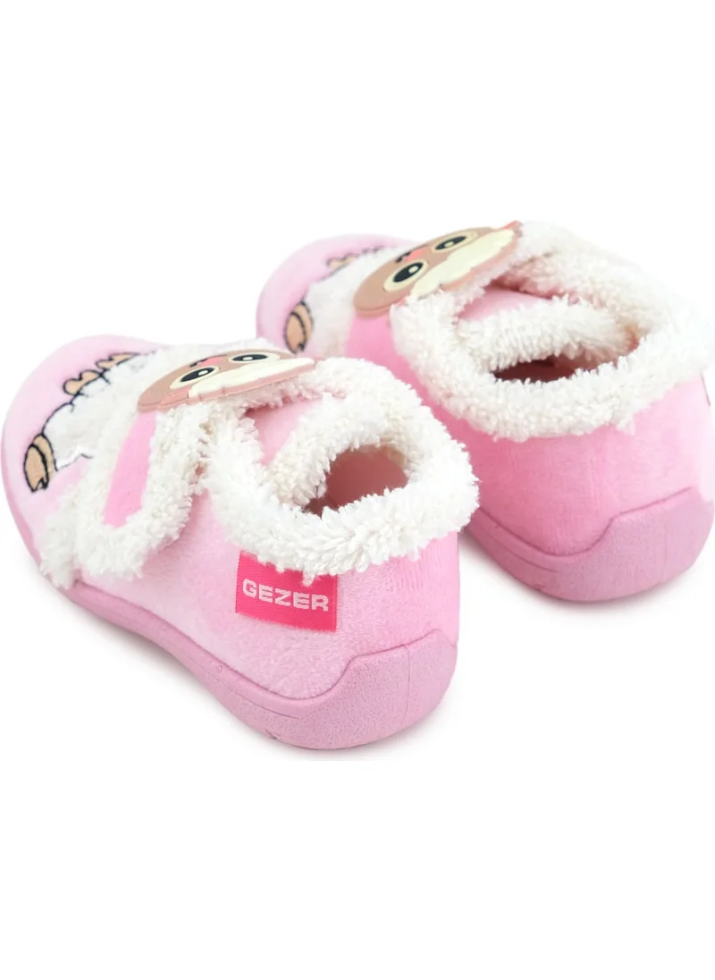 Gezer Bebe Girl's Winter Velcro Adjustable Daily School Nursery Slippers Shoes