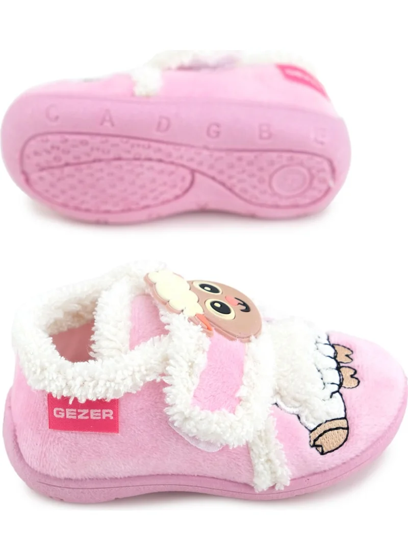 Gezer Bebe Girl's Winter Velcro Adjustable Daily School Nursery Slippers Shoes