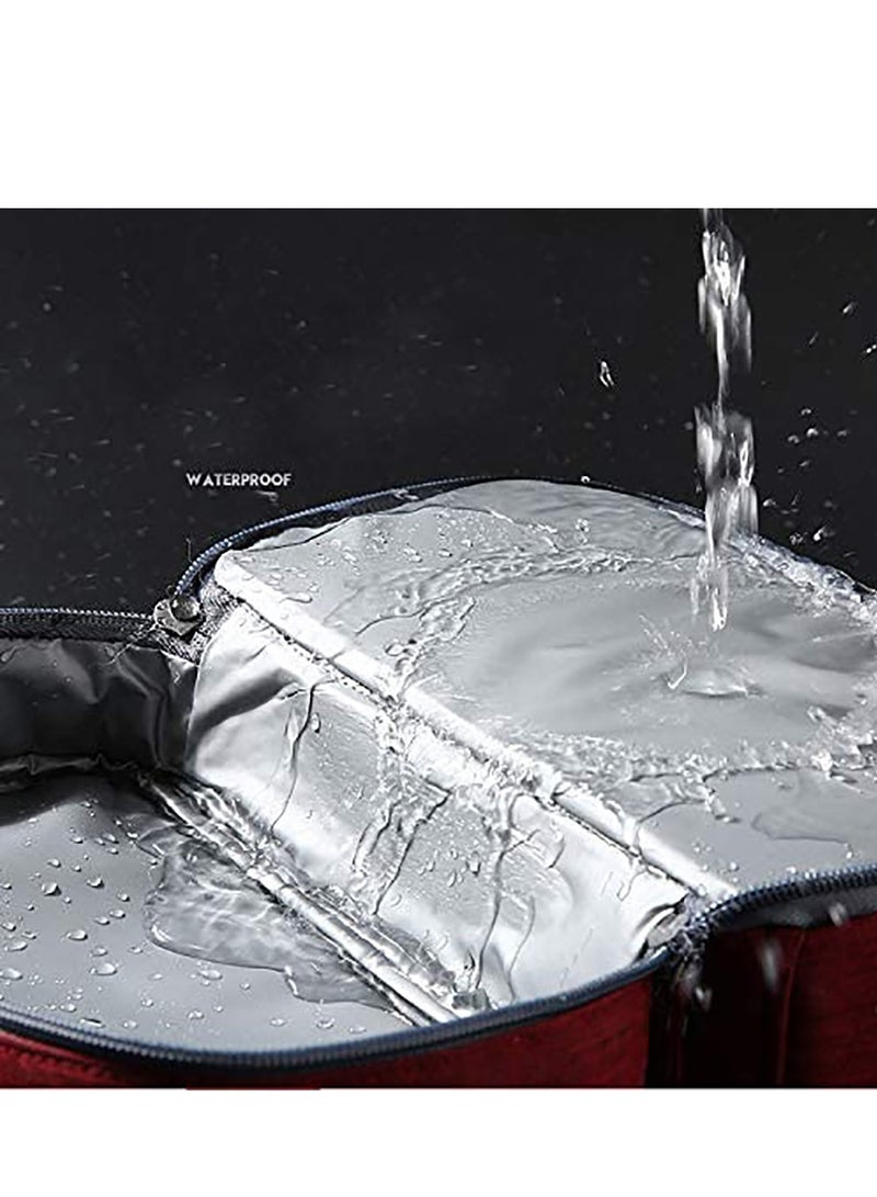 SOLARAE Make up Storage Bag Portable Makeup Bag with Hook and Handle Multifunctional Double Waterproof Makeup Organiser Unisex Dry and Wet Travel Toiletry Organizer Bag - Image 5