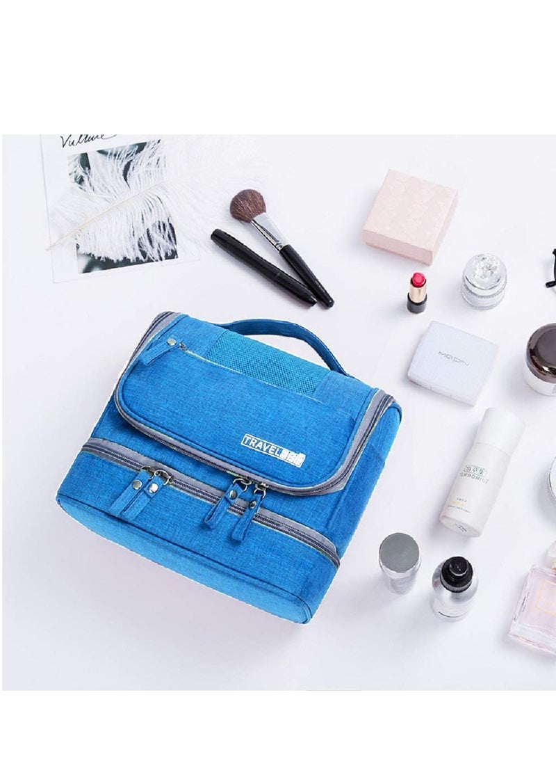 SOLARAE Make up Storage Bag Portable Makeup Bag with Hook and Handle Multifunctional Double Waterproof Makeup Organiser Unisex Dry and Wet Travel Toiletry Organizer Bag - Image 2