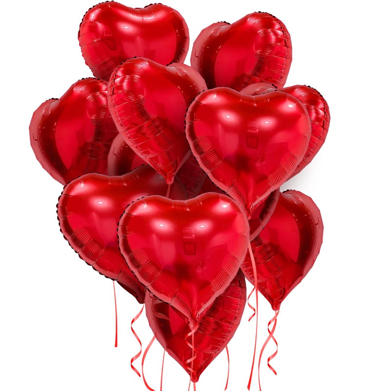 Pedel Red Heart Balloons 20 Pcs18 Inch Heart Shape Foil Balloons Love Balloons for Valentines Day Decorations Galentines Balloons for Birthday Wedding Anniversary Party Decors - Image 3