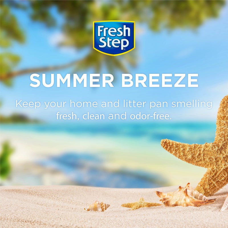 Fresh Step Cat Litter Crystals in Tropical Summer Breeze Scent - Cat Litter Box Deodorizer - Combats Odors and Neutralizes Smells to Keep Your Home Clean, 15 Ounce - Image 2