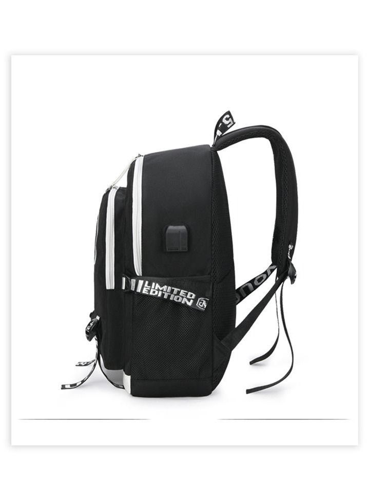 Summer Anime Casual School Backpack Black - Image 2