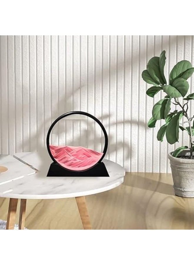 الساعة الرملية  - صورة فن الرمال المتحركة للمناظر الرملية زجاج دائري ثلاثي الأبعاد في أعماق البحار للكبار والصغار ألعاب فنية كبيرة لسطح المكتب - برواز زجاجي بإطار دائري لصورة بتصميم فني ثلاثي الأبعاد للرمال المتحركة وبحرعميق للاسترخاء وتزيين المنزل ومكتب العمل - لوحة رمل متدفقة - زجاج دائري ثلاثي الأبعاد في أعماق البحار - إطار رمل متدفق - ديكورات سطح المكتب والمنزل - Image 3