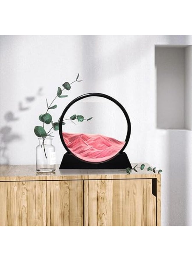 الساعة الرملية  - صورة فن الرمال المتحركة للمناظر الرملية زجاج دائري ثلاثي الأبعاد في أعماق البحار للكبار والصغار ألعاب فنية كبيرة لسطح المكتب - برواز زجاجي بإطار دائري لصورة بتصميم فني ثلاثي الأبعاد للرمال المتحركة وبحرعميق للاسترخاء وتزيين المنزل ومكتب العمل - لوحة رمل متدفقة - زجاج دائري ثلاثي الأبعاد في أعماق البحار - إطار رمل متدفق - ديكورات سطح المكتب والمنزل - Image 4