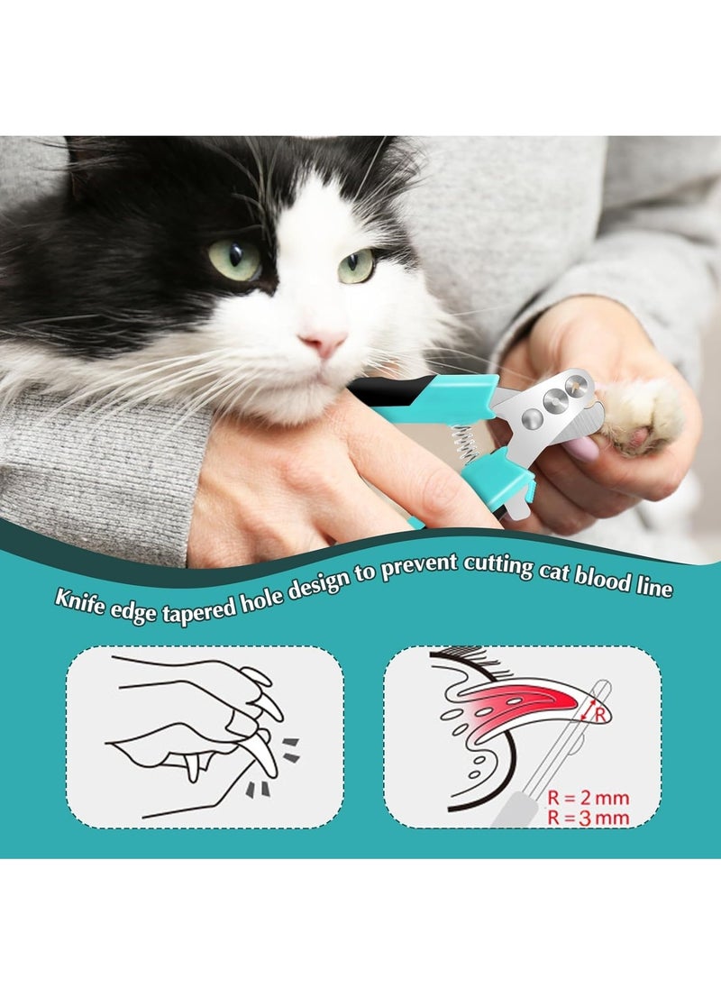 Generic - Cat Nail Clippers with Two Circular Cutting Holes Safety Guard of Different Sizes(2 mm) - Suitable for Cats and Other Small Animals at All Growth Stages - Image 1