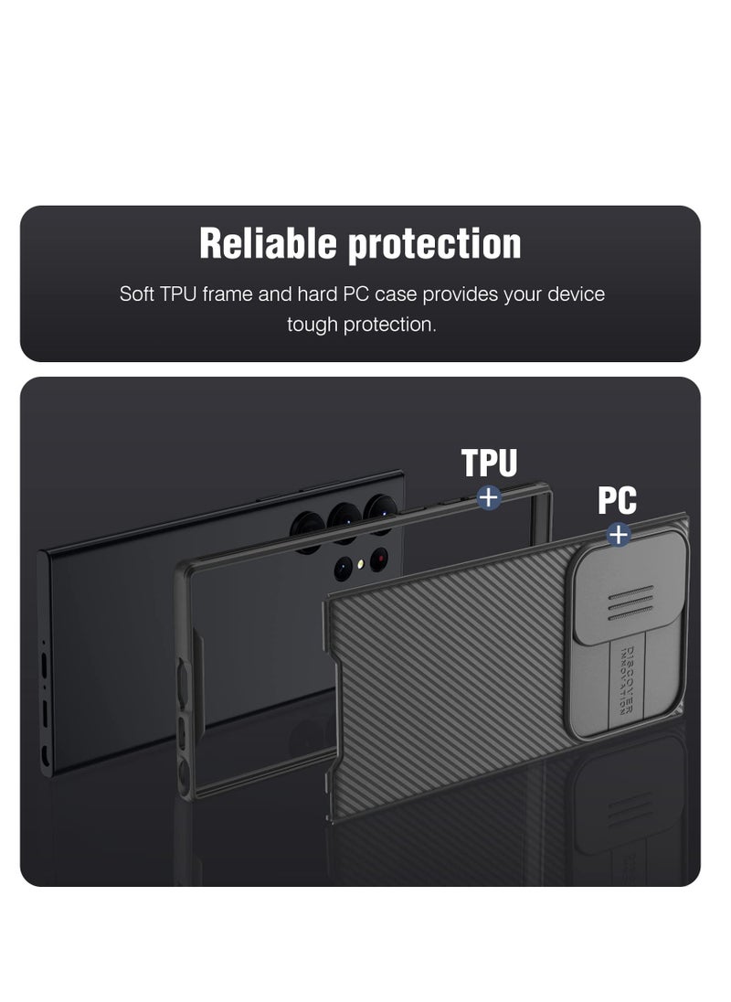 Aookay for Samsung Galaxy S23 Ultra Case with Camera Cover, Non Slip & Anti-Fingerprint,Drop Protection, Slim Thin Protective Phone Case for Samsung S23 Ultra 6.8 Inch (Black)  - Image 4