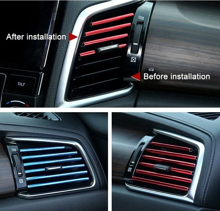 NKT GROUP Interior Air Conditioning Grille Air Outlet Decorative Strips Air Conditioning Strip Trim Wick