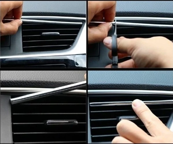 NKT GROUP Interior Air Conditioning Grille Air Outlet Decorative Strips Air Conditioning Strip Trim Wick