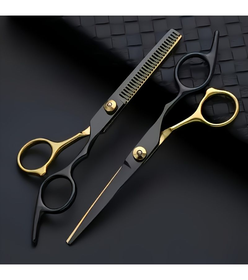 Silvery Hair Cutting Scissors Set Professional Shears For Home Bangs Trimming - Image 1