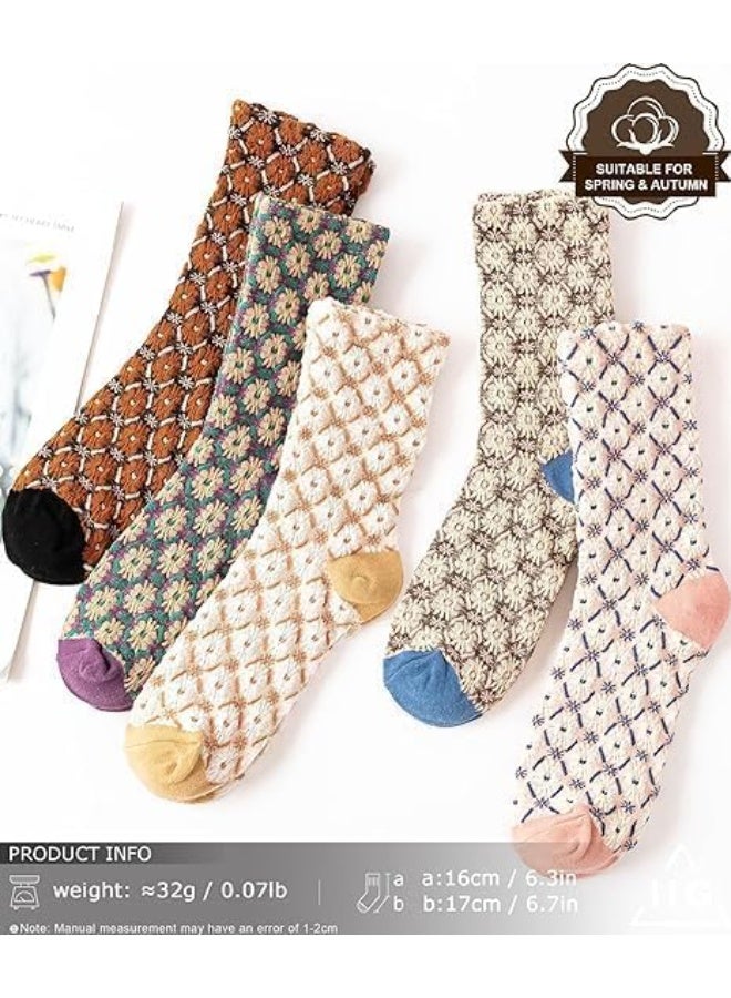Women's Fashion Cute Socks, Novelty Funny Above Ankle Crew Socks, Holiday Gifts for Women 5 Pairs - Image 2