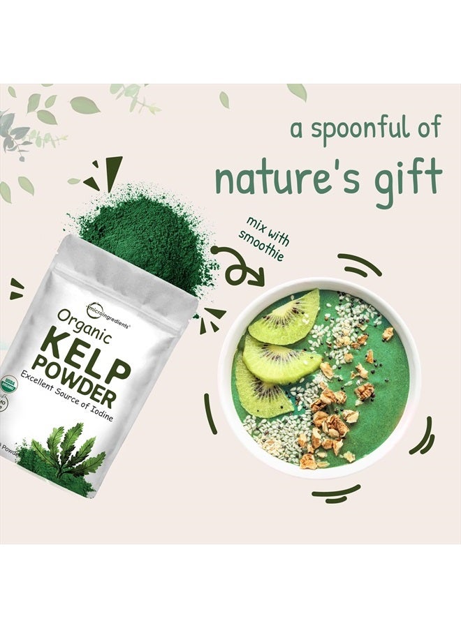 Micro Ingredients Organic Kelp Powder, 2lbs | Sustainably US Grown, Raw Ascophyllum Nodosum Source | Rich in Iodine for Thyroid Support, Body Scrubs, & Skin Care | Sea Vegetable | Non-GMO, Vegan - Image 5