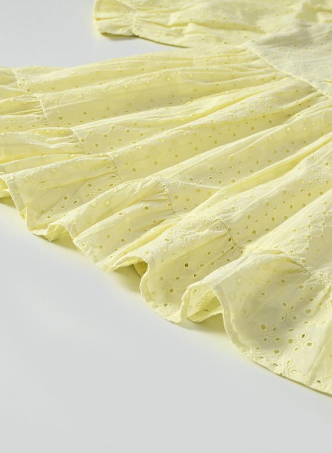 BELLA MODA Eyelet Babydoll Dress - Image 5