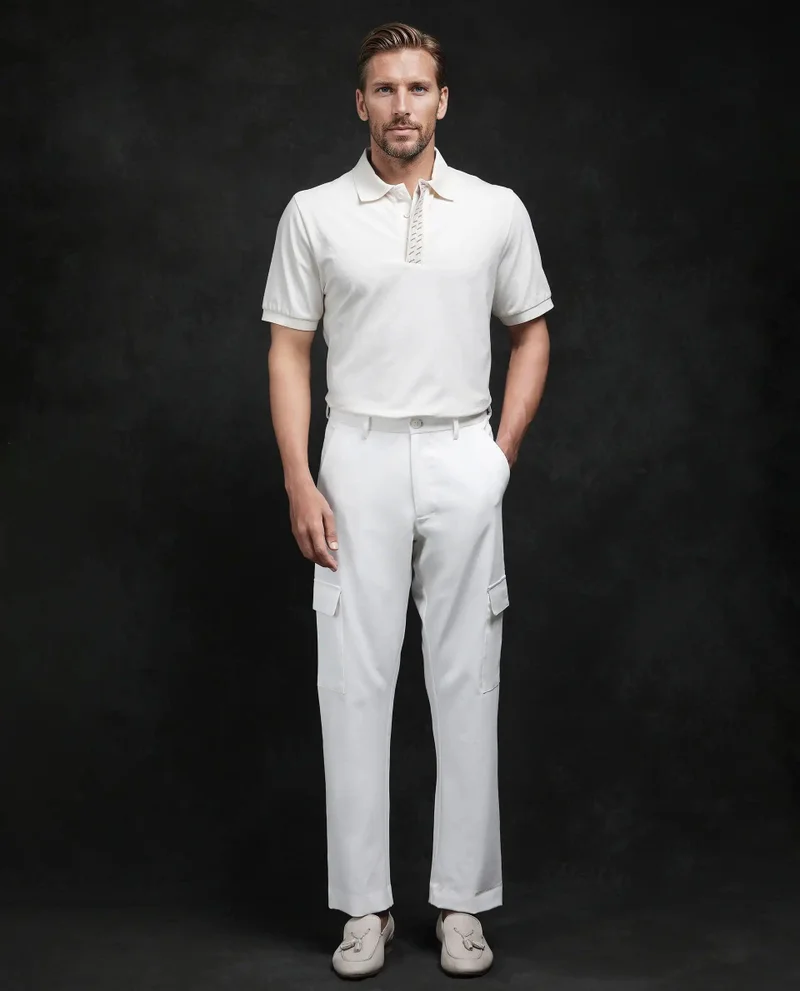 Rare Rabbit Men's Relaxed Fit Cargo Trouser