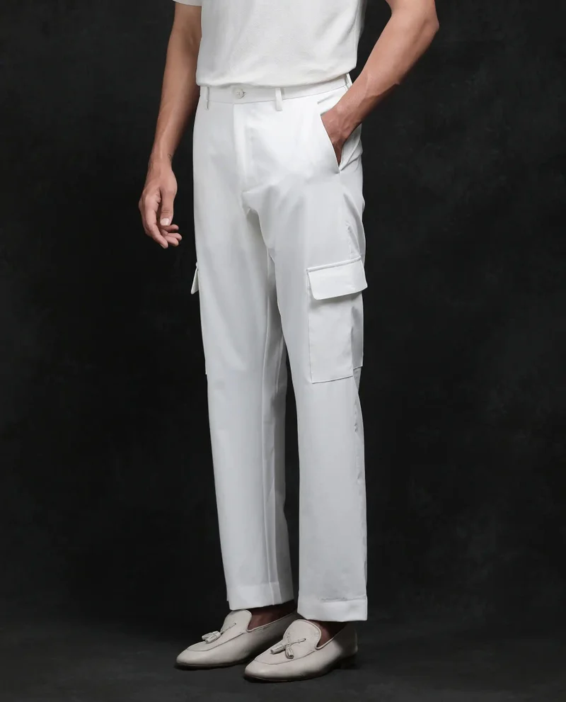 Rare Rabbit Men's Relaxed Fit Cargo Trouser
