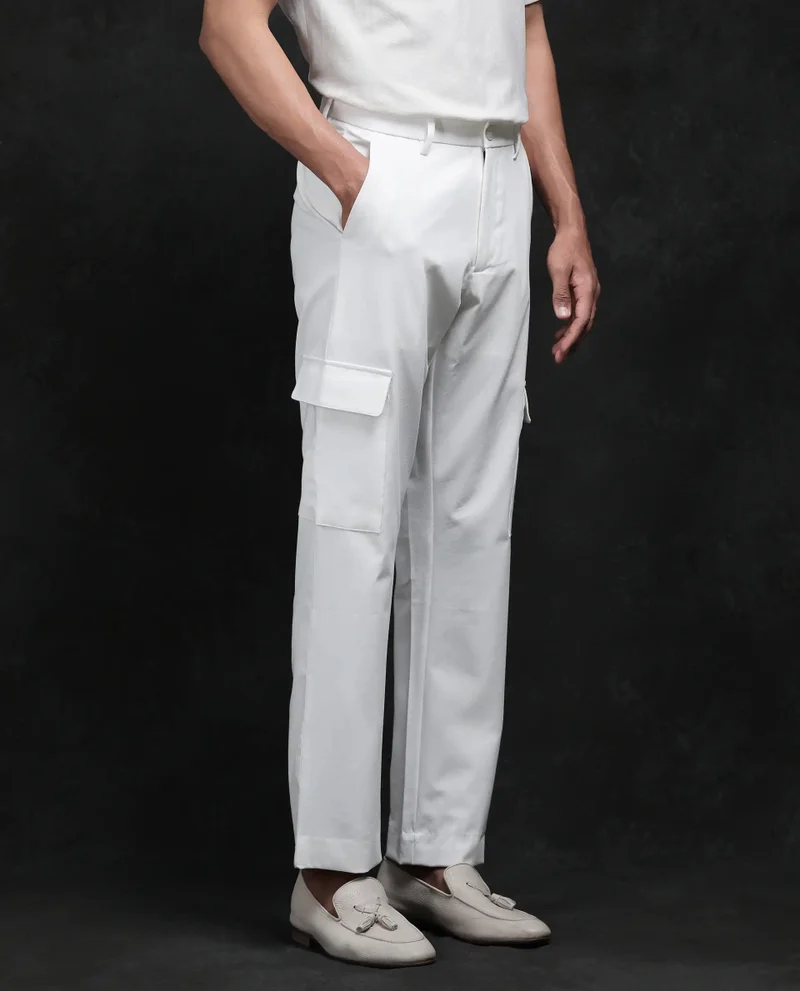 Rare Rabbit Men's Relaxed Fit Cargo Trouser